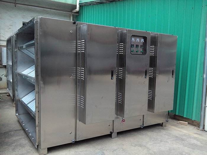 設備配置：噴淋+光解，光解：THY-EQ30000廢氣UV高效光解凈化設備；  處理標準：惡臭污染物排放標準》(GB14554-1993)排放標準；