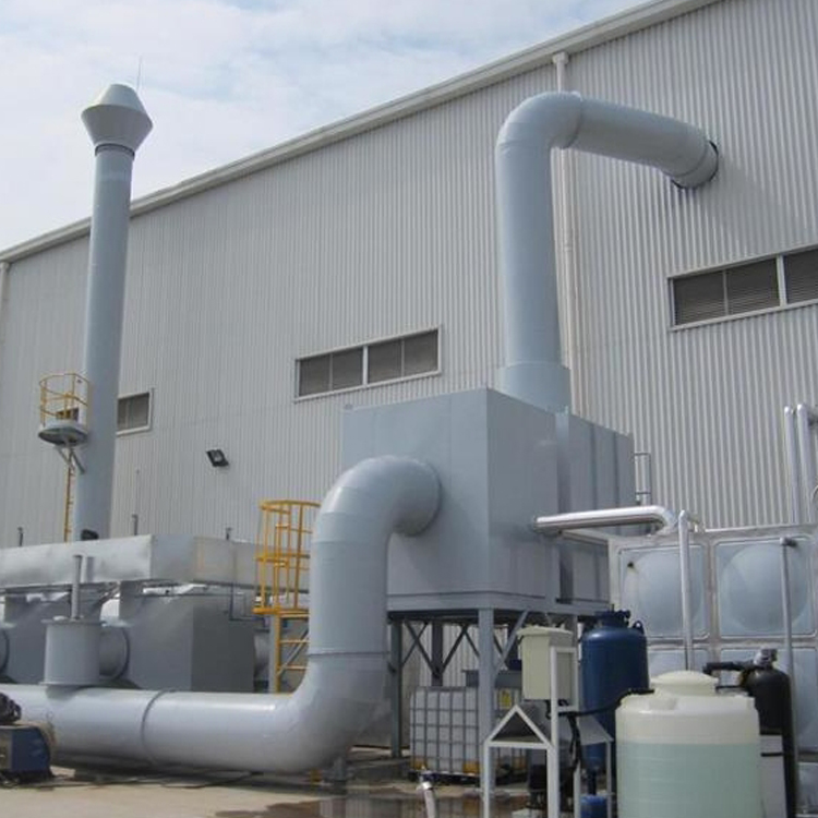 玻璃鋼酸霧凈化塔,具有阻力小、能耗省、噪音低、處理效率高,能處理氯化氫(HCL)、氟化氫氣體(HF)、氨氣(NH3)、硫酸霧(H2SO4)、鉻酸霧(CrO3)、氰氫酸氣、(HCF)、堿蒸氣(NaOH)、硫化氫氣體(H2S)等氣體的新型凈化塔,它具有凈化效率高、結(jié)構(gòu)緊湊、占地面積小、耐腐蝕、耐老化性能好,重量輕的特點(diǎn),適用于排放一定濃度的腐蝕性酸霧氣體,主要用于化工、電子、醫(yī)院、學(xué)院、研究中心等場所。 玻璃鋼酸霧凈化塔,具有阻力小、能耗省、噪音低、處理效率高,能處理氯化氫(HCL)、氟化氫氣體(HF)、氨氣(NH3)、硫酸霧(H2SO4)、鉻酸霧(CrO3)、氰氫酸氣、(HCF)、堿蒸氣(NaOH)、硫化氫氣體(H2S)等氣體的新型凈化塔,它具有凈化效率高、結(jié)構(gòu)緊湊、占地面積小、耐腐蝕、耐老化性能好,重量輕的特點(diǎn),適用于排放一定濃度的腐蝕性酸霧氣體,主要用于化工、電子、醫(yī)院、學(xué)院、研究中心等場所。